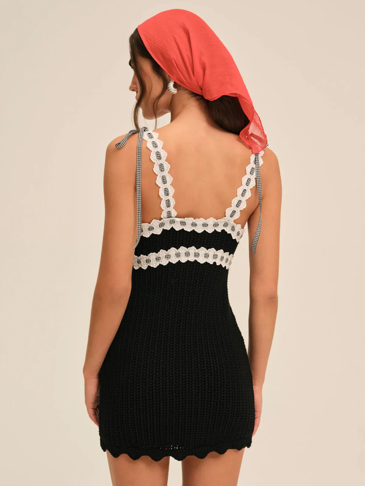 Becka Black Mini Dress - Image 3