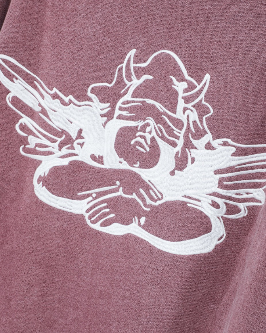 Boys Lie Patched Up All-Star Racer Hoodie – Dusty Pink - Image 4