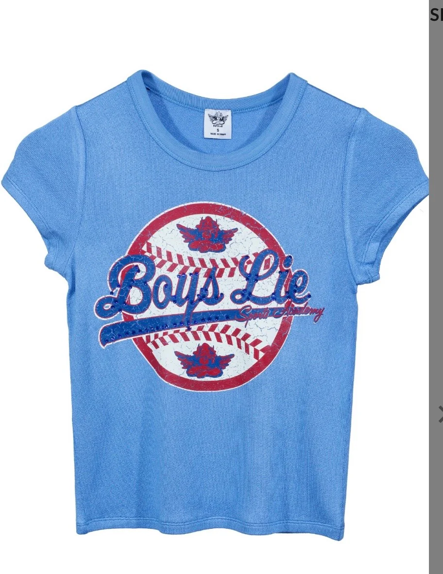Boys Lie Sporting Blues Baby Tee