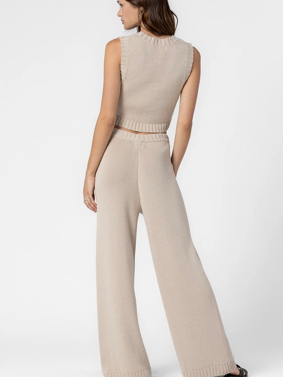 Chloe Knitted Wide Leg Pant - Image 3