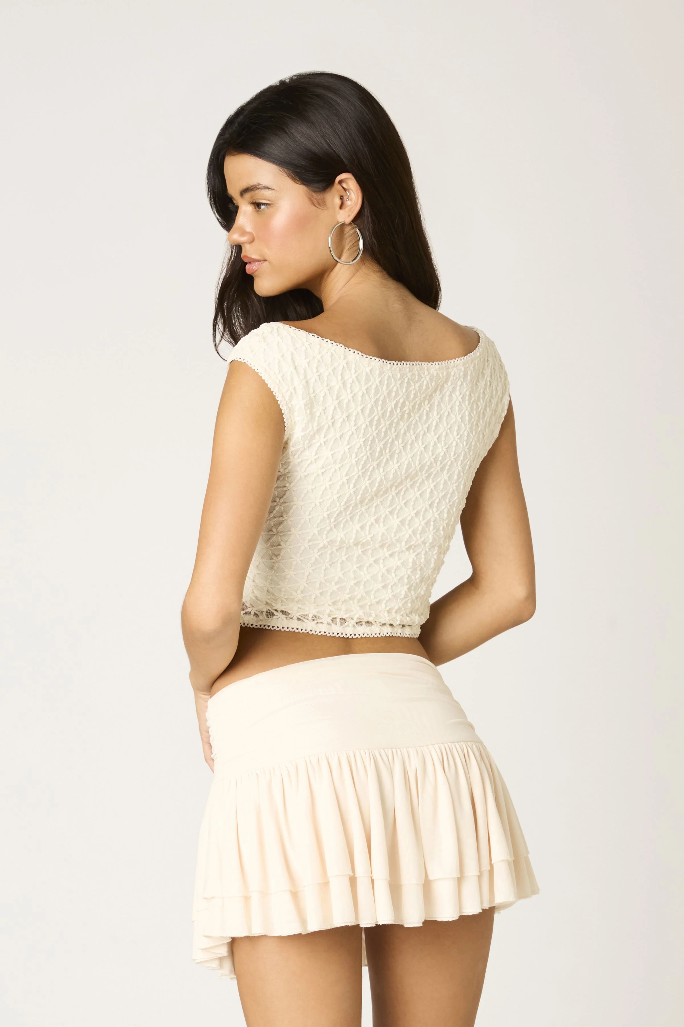 Lanie Stretch Off The Shoulder Top - Image 3