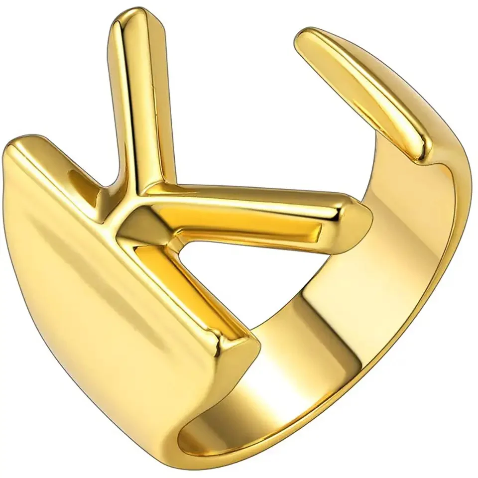 Lido Bold Initial Ring - Image 12
