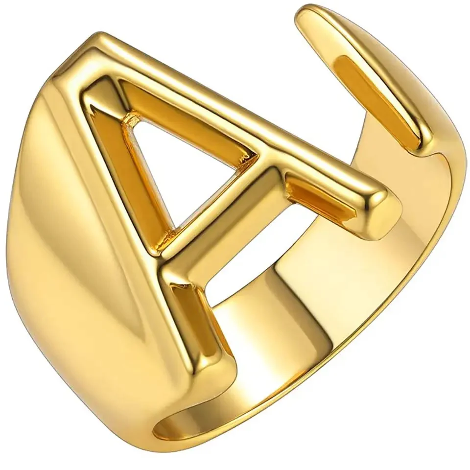 Lido Bold Initial Ring - Image 3