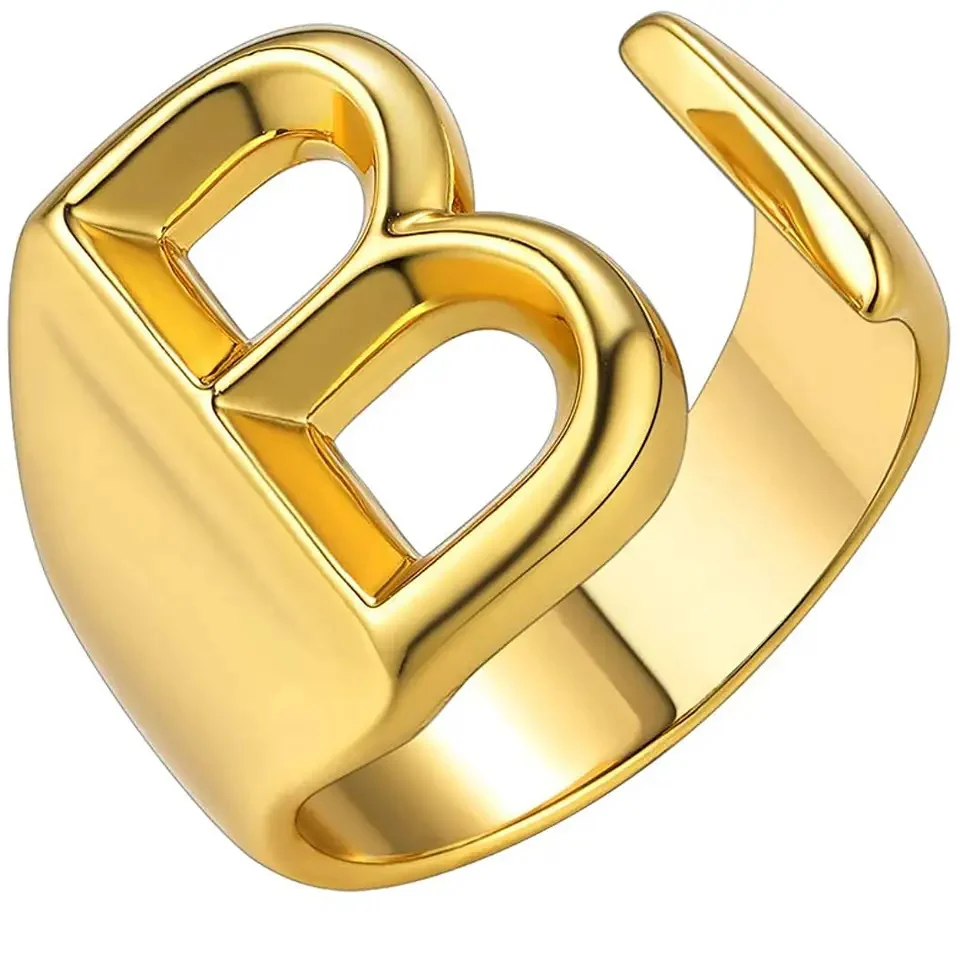 Lido Bold Initial Ring - Image 4