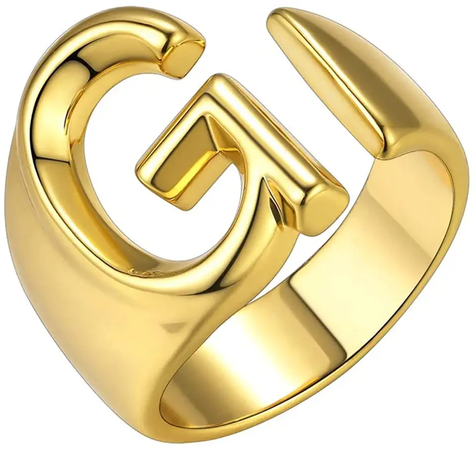 Lido Bold Initial Ring - Image 5