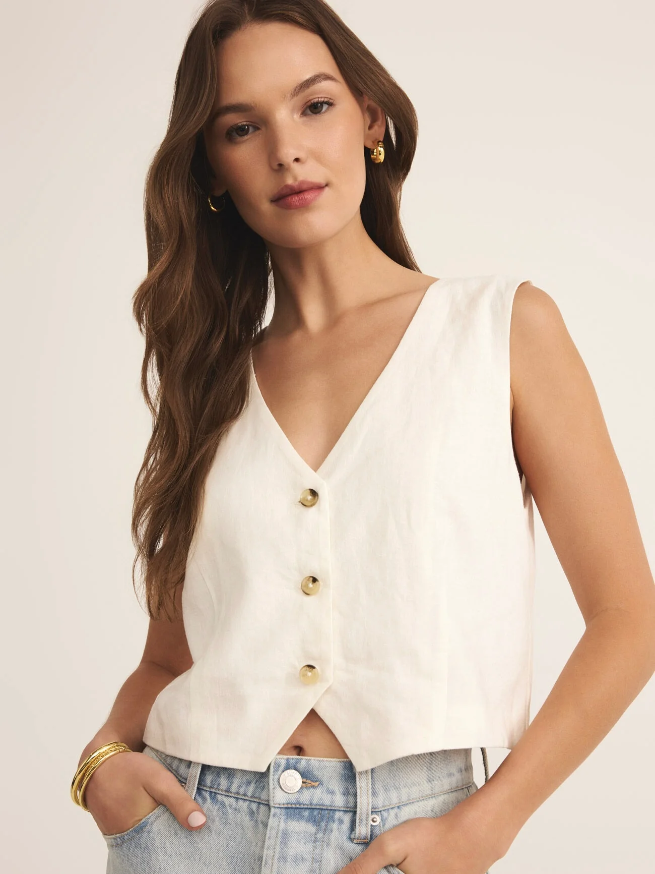 Marta Linen Vest - Image 3