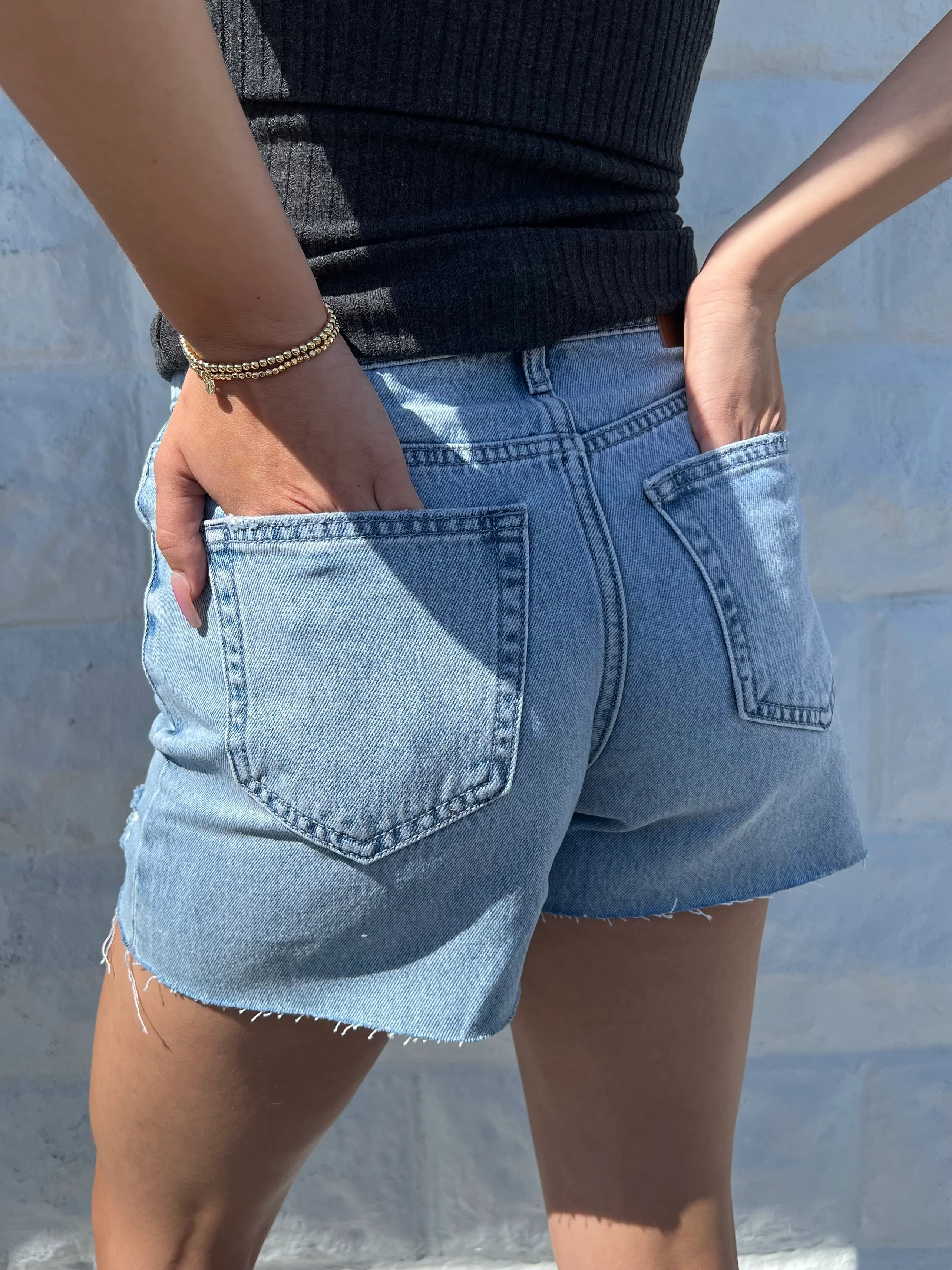Kayla HR Relaxed Shorts with Studs - Image 3
