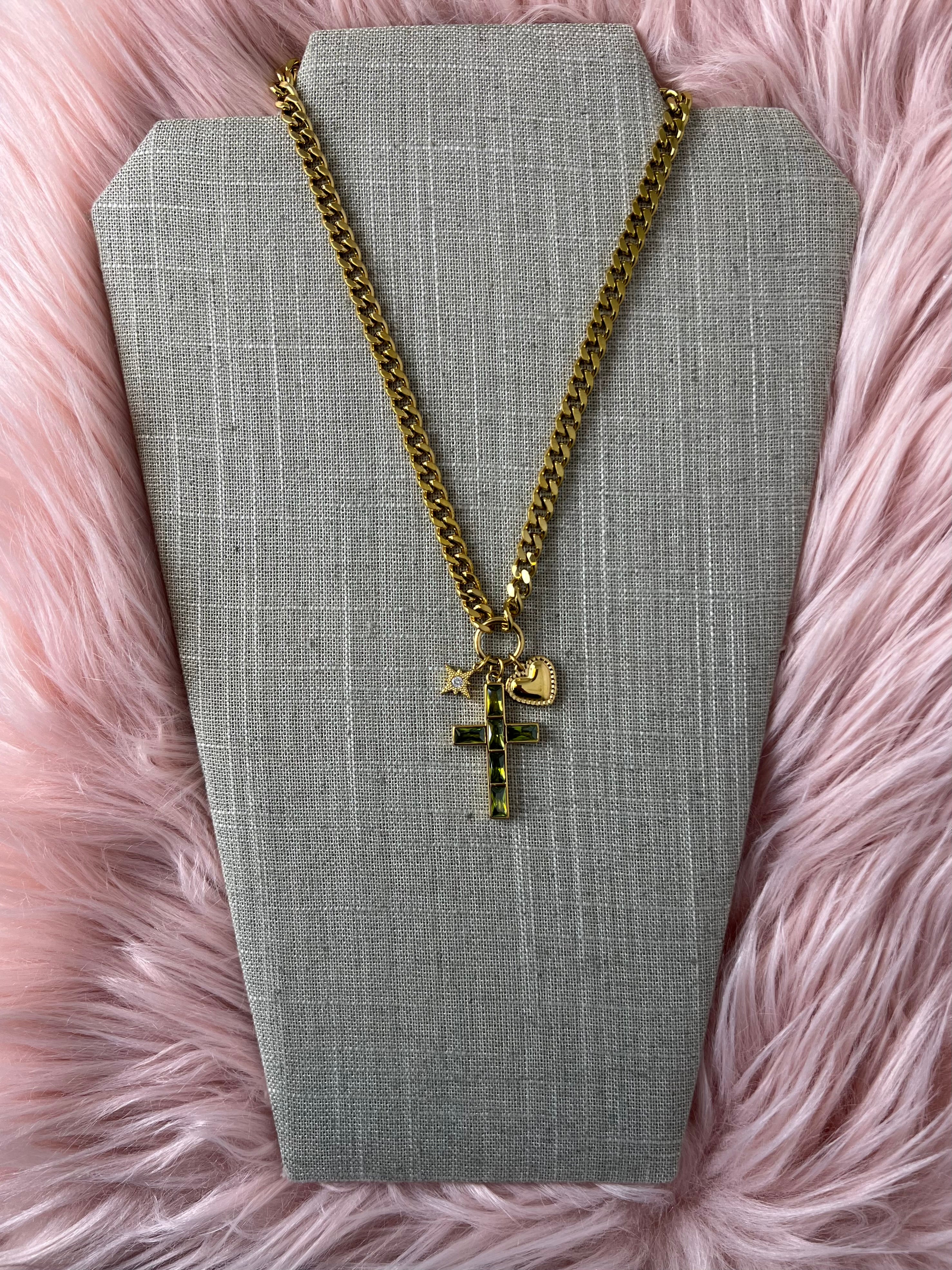Sacred Spark Multi-Charm Necklace - Water & Tarnish Resistant - Image 3