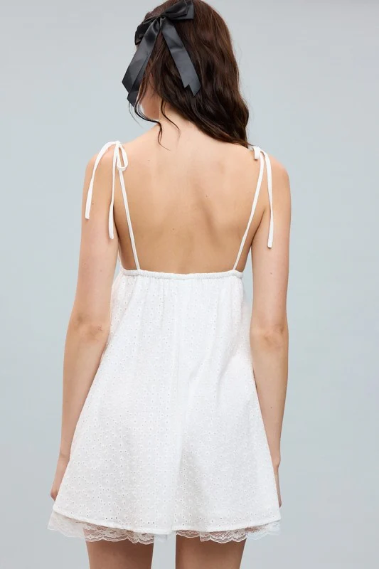 Summer Days Eyelet Dress - White - Image 3