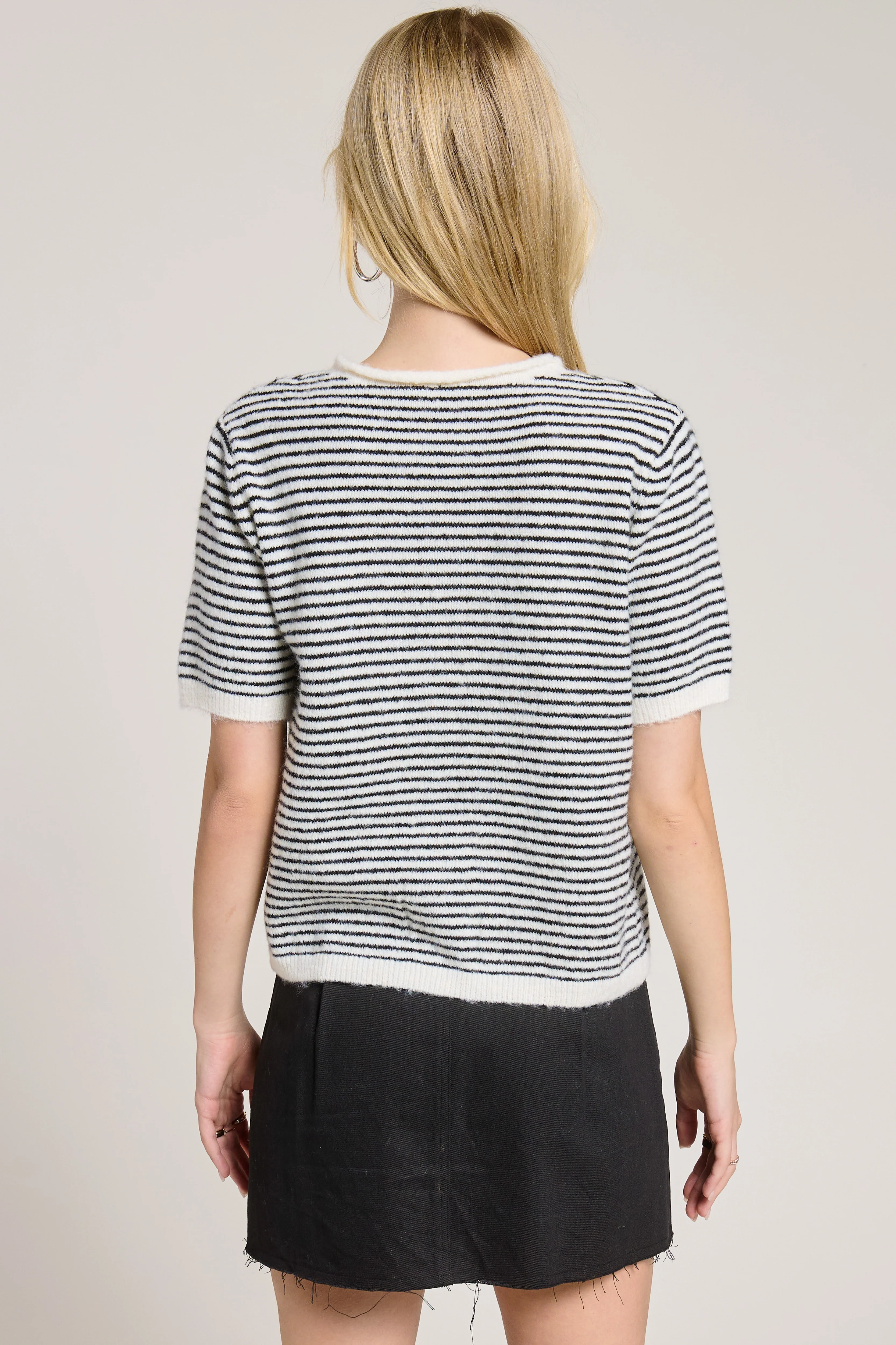 The Escape Cardigan - Black Stripe - Image 3