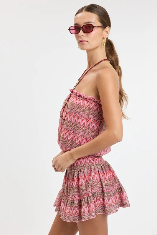 The Riviera Crochet Mini - Pink - Image 2