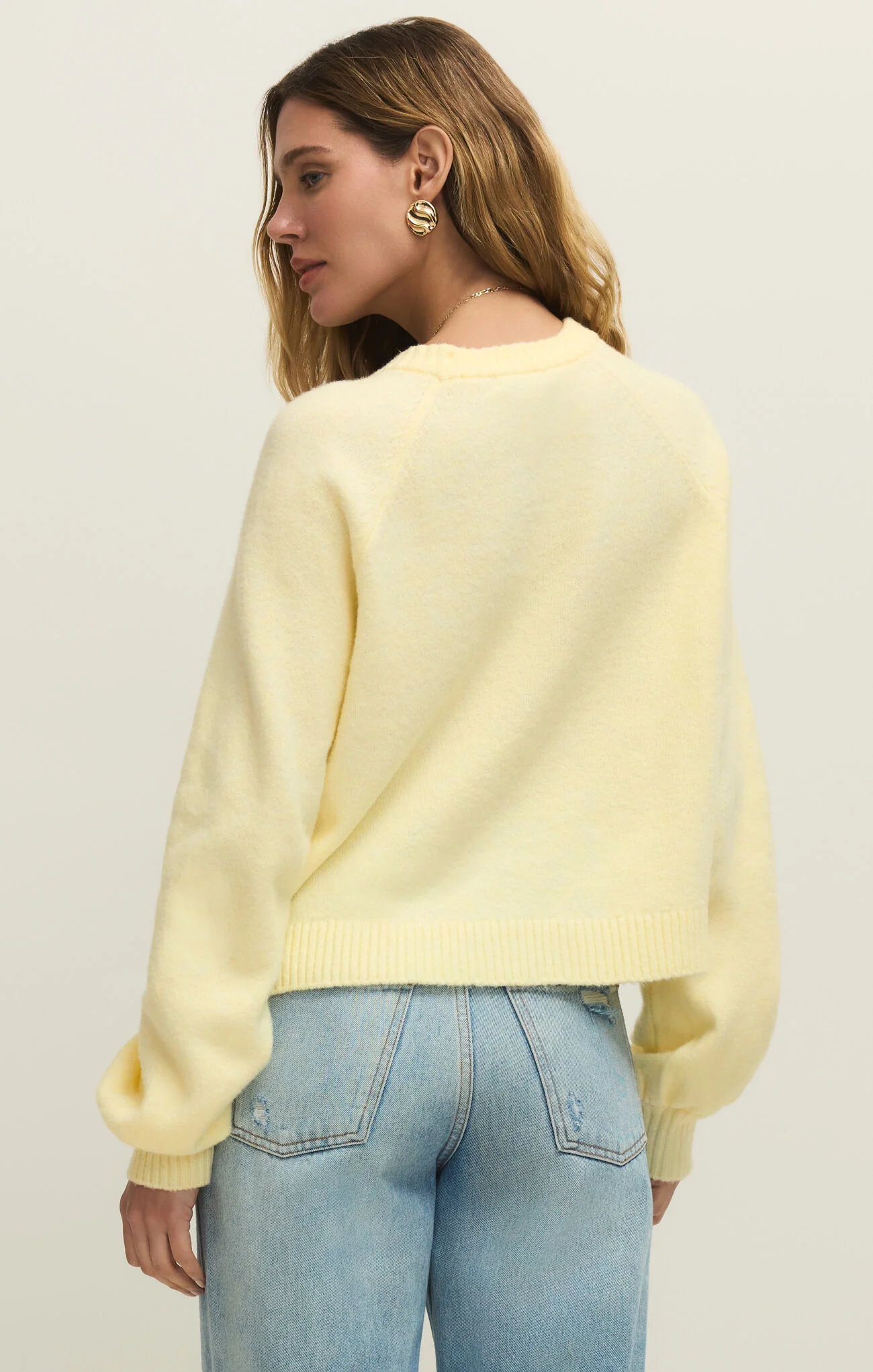 Z Supply Coming Up Sweater -Pineapple - Image 2